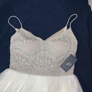 Adrianna Papell Beaded Bridal Dress